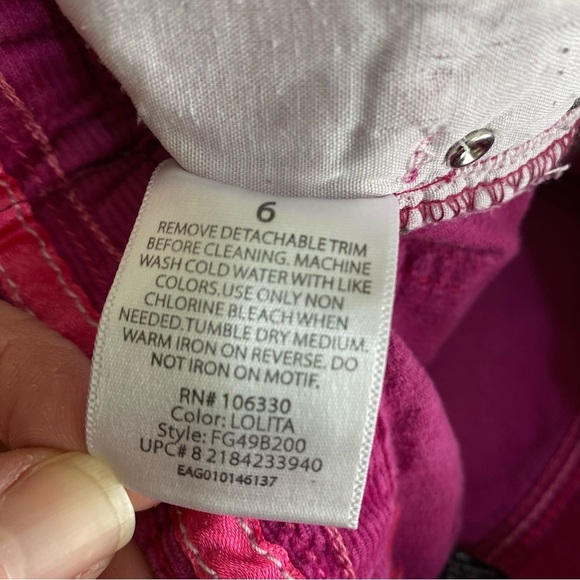 Faded Glory Magenta Corduroy Boot Cut Girl’s Pants - Picture 6 of 7